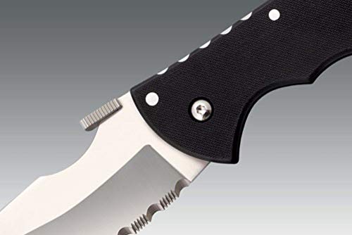 Cold Steel Black Talon Ii Folding Knife With Tri-Ad Lock And Pocket Clip, Serrated, 4.0" #TOP1