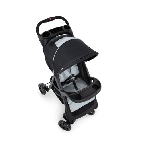Image of Hauck Shopper Neo II Baby Stroller - Lightweight Foldable Pushchair with One-Hand Fold, Multi-Position Reclining Seat & Adjustable Footrest, Parent & Child Tray, XL Storage Basket, Suitable from Birth to 4 Years (Up to 25 kg), Silver