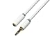 Produktbild Networx Audio-Verlängerungskabel, Klinke/Buchse, 2 Meter, weiß