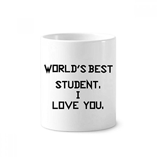 Mug citation je t'aime porte-stylo céramique blanche coupe 350ml