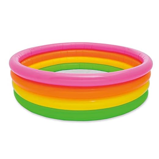 Intex Sunset Glow Piscina redonda 168 x 46cm, multicor (Rosa/Amarelo/Verde/Laranja)