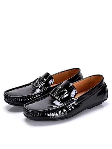 Men's Dress Slip-on Classic Loafers Formal Shoes Fashion Prom Wedding Business Suit Shoes4
