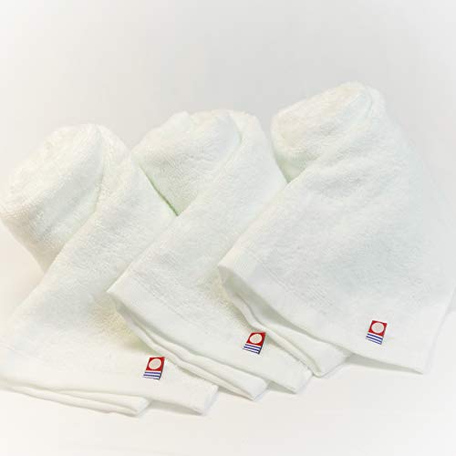 TSマネジメント Soft Airy Washcloths 100% Cotton White 13" x 30" Sets of 1