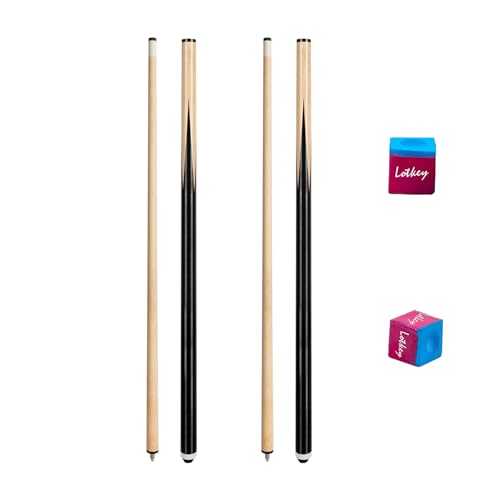 LOTKEY Pool Cue Stick 48 Pool Cue Set of 2 Billiard Cues Sticks for Professional Pool Sticks for Adults 15 oz House Bar with 2 Billiard Chalk