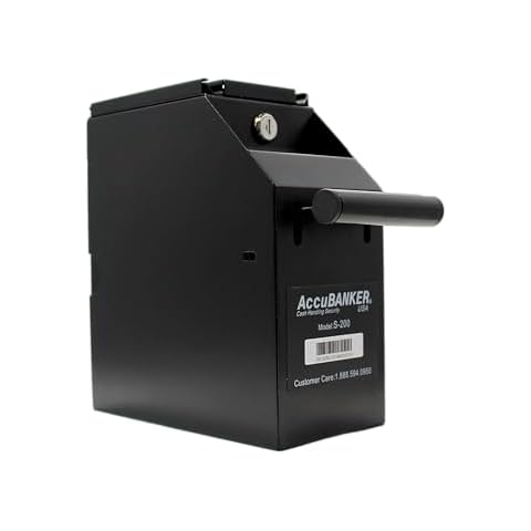 AccuBANKER S200 Retail Drop Safe with Key Lock, Cash Drop Box Commercial Grade Alloy Steel Cover