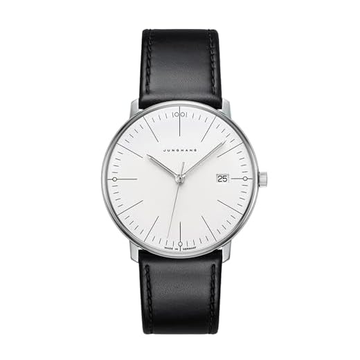 JUNGHANS max Bill Quarz Armbanduhr mit Saphirglas 041/4817.02