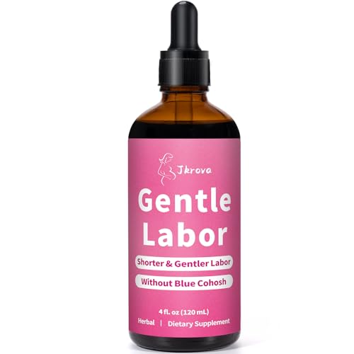 Jkrova Gentle Labor Smoother & Shorter Birth Birth Prep Tincture Without Blue Cohosh Support Uterine Tone Reduces Contractions Birth & Home Birth Essentials 4 fl. oz