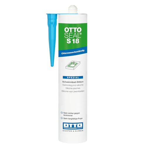 S18 Schwimmbad-Silikon 310ml inkl. kör4u Tülle (Weiß)
