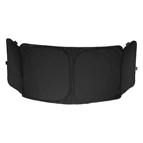 X AUTOHAUX 三菱 デリカ ミニ B34A / B35A / B37A / B38A 用 車窓カバー フロントガラスサンシェード アルミフィルム ポリウレタン 折りたたみ式サンシェード ブラック [並行輸入品]