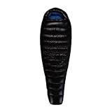 AEGISMAX G1 Series - Saco de dormir ultraligero de plumón de ganso de 2 grados 800FP para mochileros y camping, para hombres y mujeres (negro, regular)