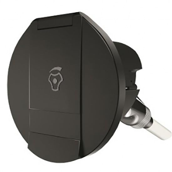 Mitigeur lavabo noir avec rosace ronde pour robinetterie de salle de bain moderne