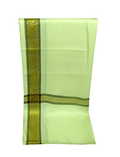 Men's Woven Winter Shawl - Elegant Solid Color Warm Lohi Stoles (40"x80") (Off-White)3