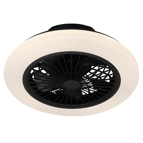 Ledvion - Ventilador Smart LED, Regulable, Blanco Mate, 50.5W, 2700-6500K, Incluye control remoto, Función verano/invierno, Motor silencioso