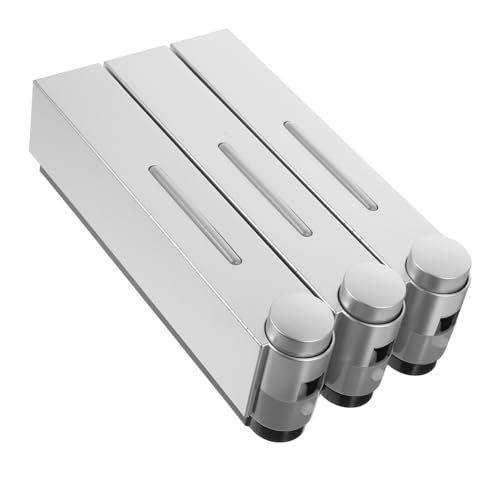 Unomor Body Wash Dispenser Wall Mount Refillable Shampoo and Shower Gel Container Chamber Organizer for Bathroom Essentials Space-Saving Design for Easy Access