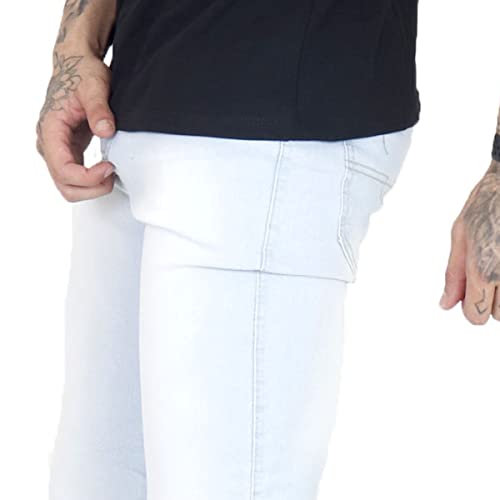 KIT 2 CALÇAS JEANS, SARJA (AZUL MÉDIA, CLARA 38)
