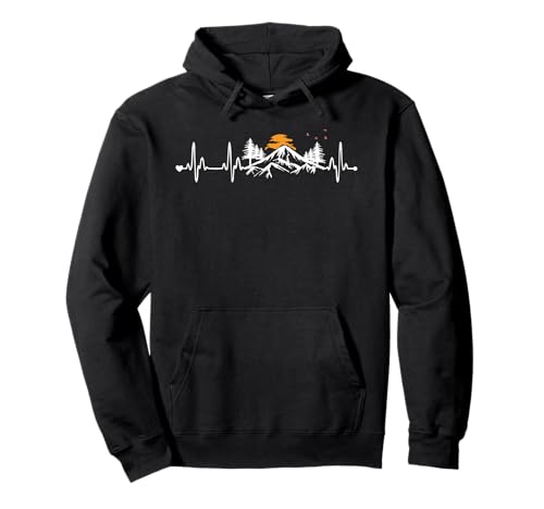 Mountain Heartbeat Ropa - Montaña Senderismo Sudadera con Capucha