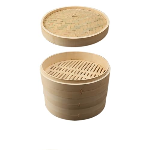 竹せいろ 2段 セット 蒸し器 中華 せいろ セイロ専用シート布蒸し布2枚 天然木 天然竹 蒸し野菜 小籠包 (3層と1つのケージ(15cm))