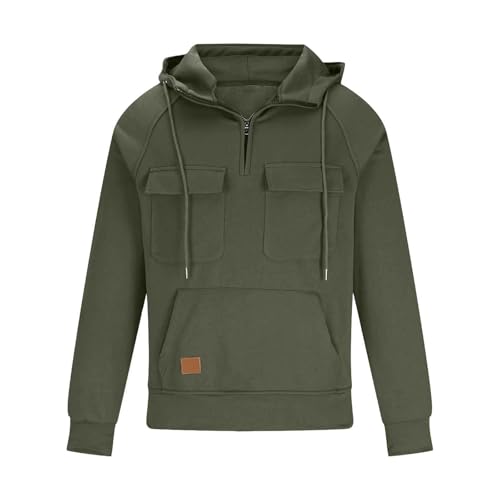 Tactical Hoodies for Men Strawing 2024 Fall Lightweight Quarter Zip Pullover Thin Hiking Outdoor Hunting Sweatshirts3