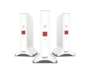 Fritz!Mesh Set 4200 3er-Set (3X Fritz!Repeater, ideal für Internetrouter oder Glasfasermodem (ONT), WLAN-Abdeckung für 5-7 Räume, Triband Wi-Fi 6 mit bis zu 4.200 MBit/s, deutschsprachige Version)