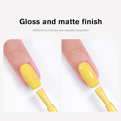 SHOYUM Pastel Gel Nail Polish, 15ml Canary Yellow Color Gel Polish Soak Off LED Nail Lamp Gel Polish Nail Art DIY Home Manicure Salon Gel 0.51OZ — view 5