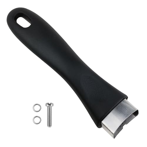 PIYANYO Black 170x35mm Wooden Pot Handle Milk Pot Handle Anti-scalding Long Handle Grip Replacement for Different POTS saucepans Kitchen cookware Accessories with Screws 1PCS