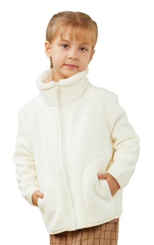 Image of Girls' Fleece Jacket Full-zip Toddlers Kids Polar Coat Outwear