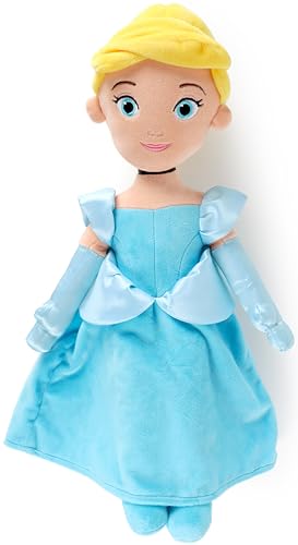 Jay Franco Kids Plush Pillow Buddy - 20 Inches Ultra-Soft Stuffed Plushie & Cozy Pillow Official Licensed Product Blue - Princess Cinderella