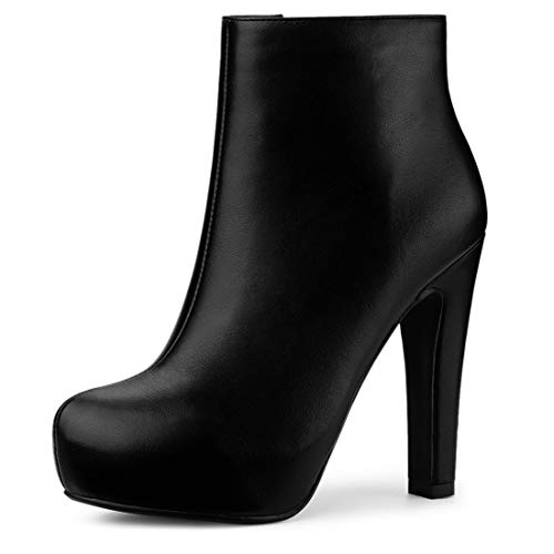 Allegra K Women's Platform Chunky Heel Ankle Boots