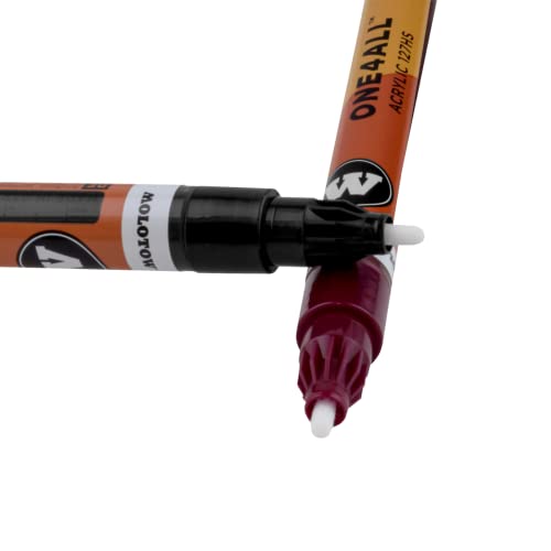 Molotow One4All 127HS Acryl Marker Basic-Set 2 (2,0 mm Strichstärke, hochdeckend und permanent, UV-beständig, für fast alle Untergründe) 10 Stück sortiert