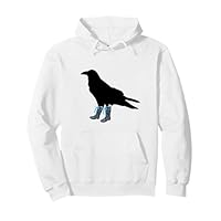 Funny Crow In Wellies Bird In Wellington Boots Novelty Pullover Hoodie