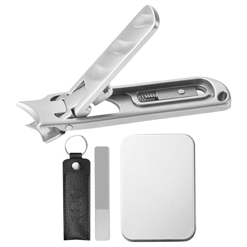 ポータブルネイルクリッパーセット、女性用のネイルクリッパーセット, 斜めの開口部の爪クリッパーセット, 幼児の安全性のための折りたたみ型薄いステンレス鋼のはさみ