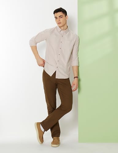 Image of Symbol Premium Men Stylish Solid All Day Fresh Buttondown Casual Shirt - Regular Fit | Plain | Full Sleeve | Cotton Semi Formal Wear (Available in Plus Size & Combo Pack)