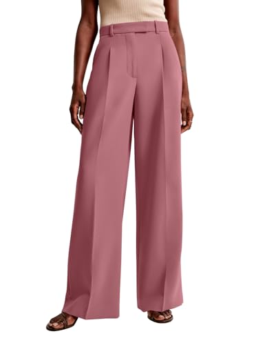 Image of NIMIN Women Wide Leg Pants High Waisted Business Casual Work Trousers Dressy Pants with Pockets