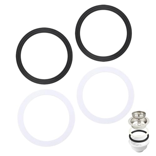 4 Pièces 110mm joints toriques en caoutchouc pour bouchon d'évier Évier Joint Torique Joint de Rechange pour Bonde D'évier pour 110mm Bonde D'évier...