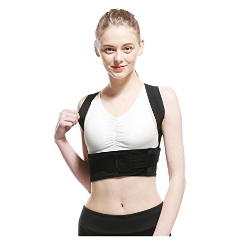 Correcteur de posture contre le mal de dos - Soutien dorsal respirant unisexe noir