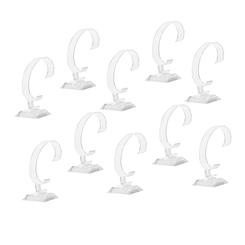 COLLBATH 10 Pcs Plastic Jewelry Racks Bracelet Display Stands for Watches Compact Showcase Holders for Home Office Retail Use