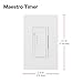 Lutron Maestro Countdown Timer Switch for Fans and Lights, 3A/150-Watt LED Bulbs, Single-Pole/Multi-Location | MA-T51MN-WH | White