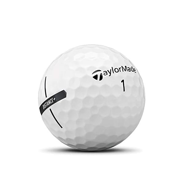 TaylorMade Distance+ Golfbälle, 12 Bälle,(4 x 3-er Set), Weiß, Einheitsgröße