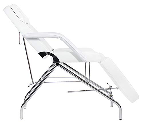 Basic Facial Chair With Free Stool, Facial Bed, Massage Table (White) #TOP1