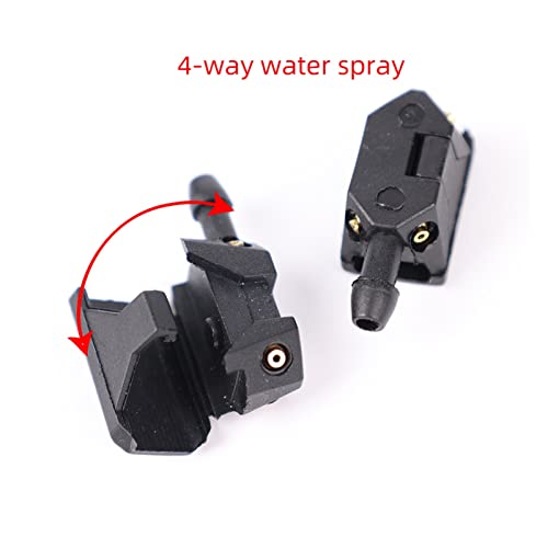 Boquilla limpiaparabrisas universal de 4 vías para brazo de coche de 8mm y 9mm 5
