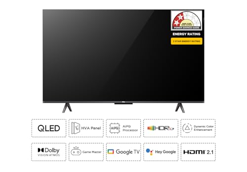 Image of TCL 108 cm (43 inches) 4K Ultra HD Smart QLED Google TV 43P71K