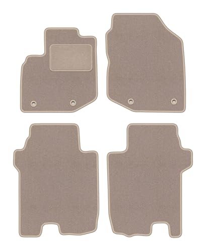 Tapis de voiture Honda City V FL berline 2011-2013 en velours beige