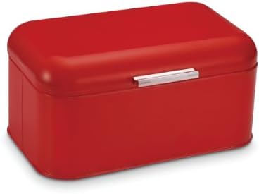 Polder Mini Retro Bin, Stainless Steel, Red