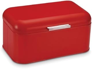 Polder Mini Retro Bin, Stainless Steel, Red