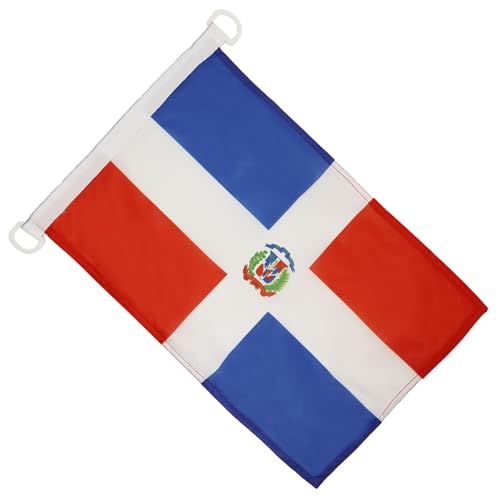 Image of Dominican Republic NAUTICAL Flag 18'' x 12'' - Dominican flags 30 x 45 cm - Banner 12x18 in for boat - AZ FLAG