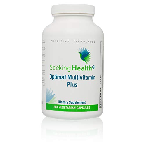 Optimal Multivitamin Plus | Daily Mineral Supplement with Active B Vitamins and L-5-MTHF| Includes Riboflavin, B6, B12, Folate, CoQ10 | Mineral Blend Without Iron | 30 Servings | Vegetarian Capsules
