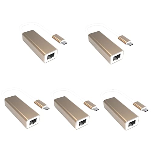 KOMBIUDA 5Pcs Lan インターネット Rj ギガビット Mbps To USB-C イーサネット コンバータ Type-C アダプタ USB ネットワーク