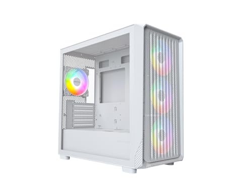 Montech X5M (W) White | Micro ATX Compatible Mini Tower PC Case with Tempered Glass/Mesh Front/Focus on Cooling/Montech [Domestic Authorized Distributor Item]