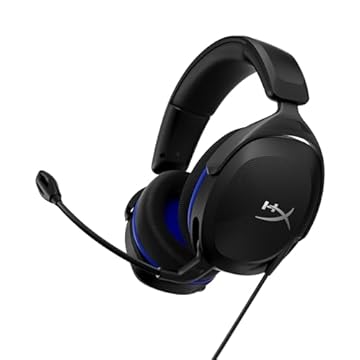 “HyperX Cloud Stinger 2 Core – Fone de ouvido para jogos para PlayStation, fone de ouvido leve sobre a orelha com microfone, função giratória para mudo, drivers de 40 mm – Preto