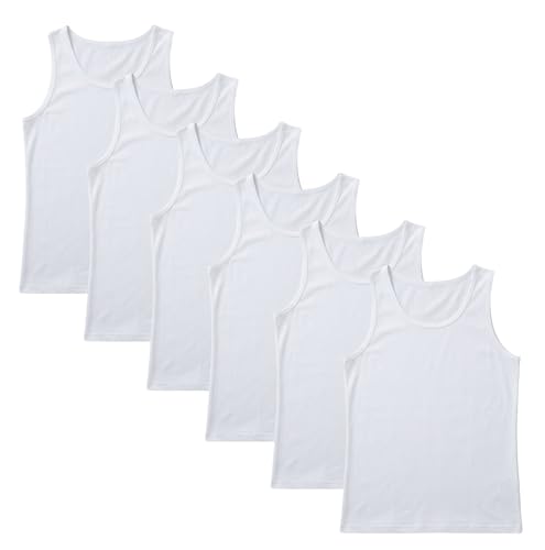 Warme Unterhemden für Jungen, einfarbig, ärmellos, 100% Baumwolle, 6...
